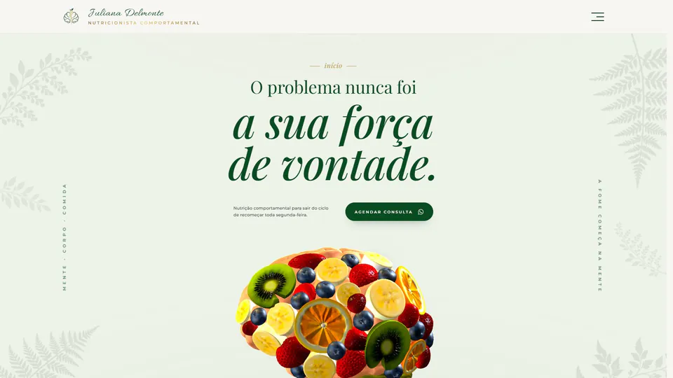 Site de Juliana Delmonte, nutricionista comportamental